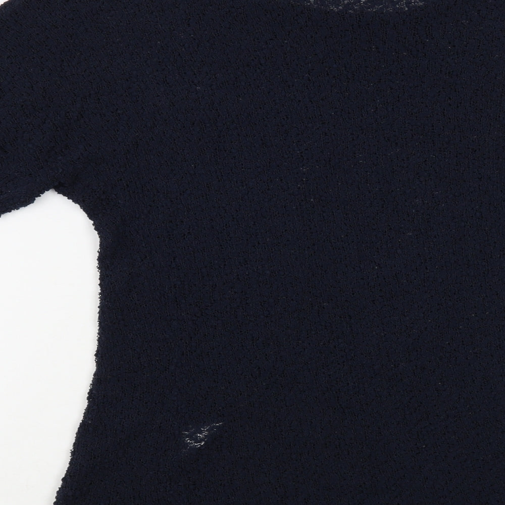 Originals Womens Blue Boat Neck Polyester Pullover Jumper Size M