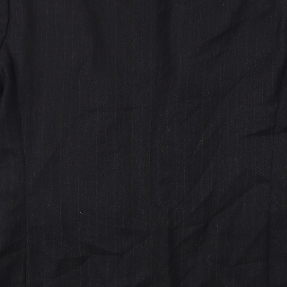 Marks & Spencer Mens Grey Striped Wool Jacket Blazer Size 40