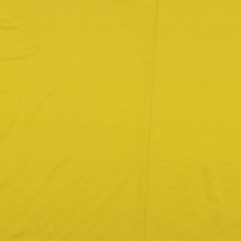 New Look Womens Yellow Boat Neck Polyester Pullover Jumper Size M