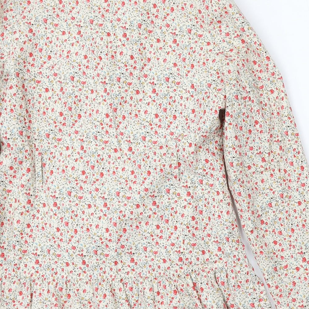 Debenhams Womens Multicoloured Floral Jacket Coat Size 12 Button