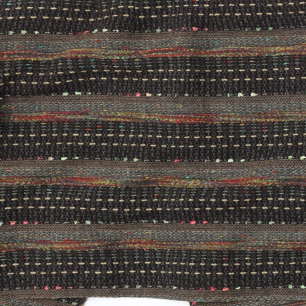 H&M Womens Multicoloured Round Neck Geometric Wool Cardigan Jumper Size 10