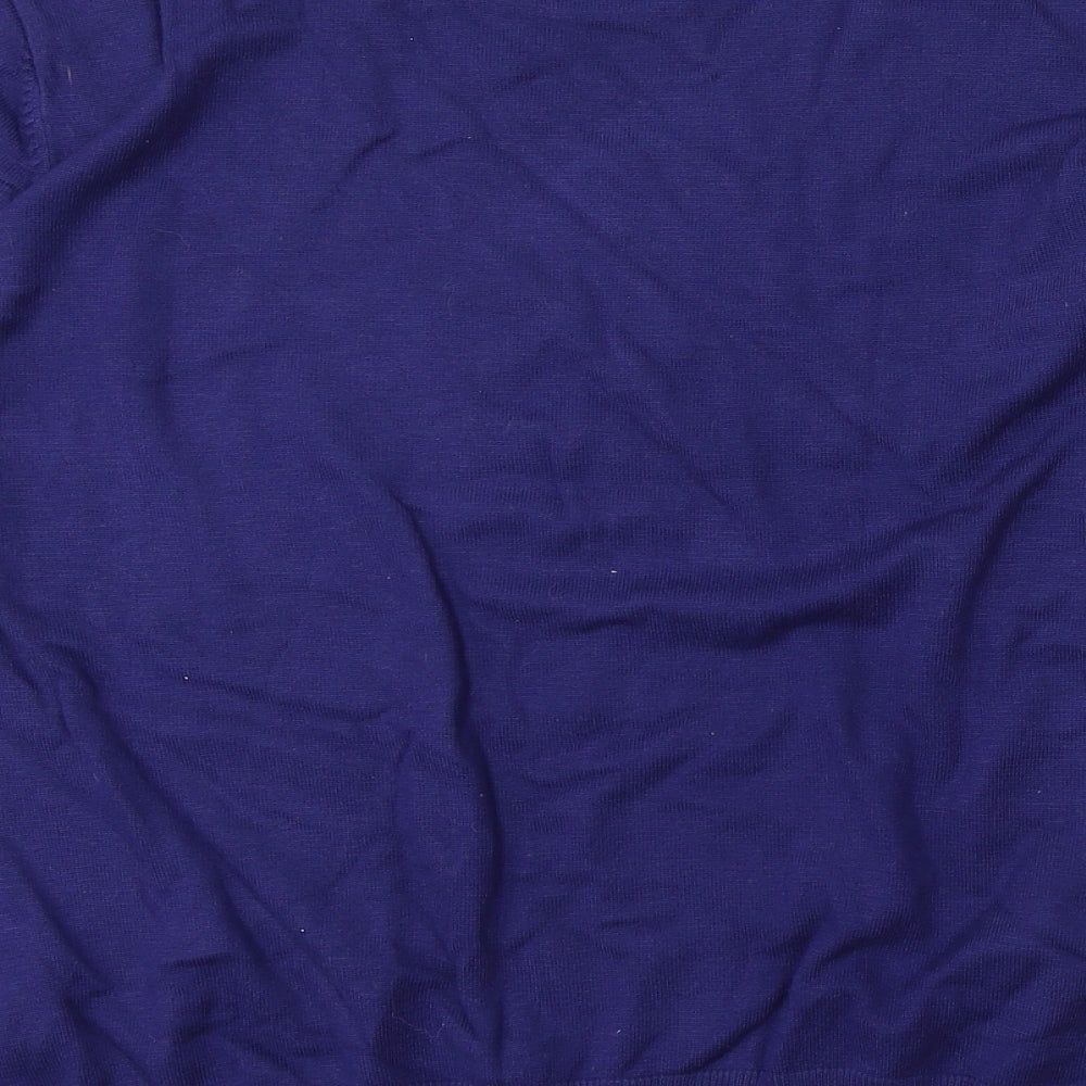 Bonmarché Womens Purple Round Neck Viscose Pullover Jumper Size XL