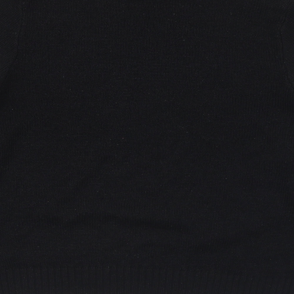 H&M Womens Black Round Neck Acrylic Pullover Jumper Size L