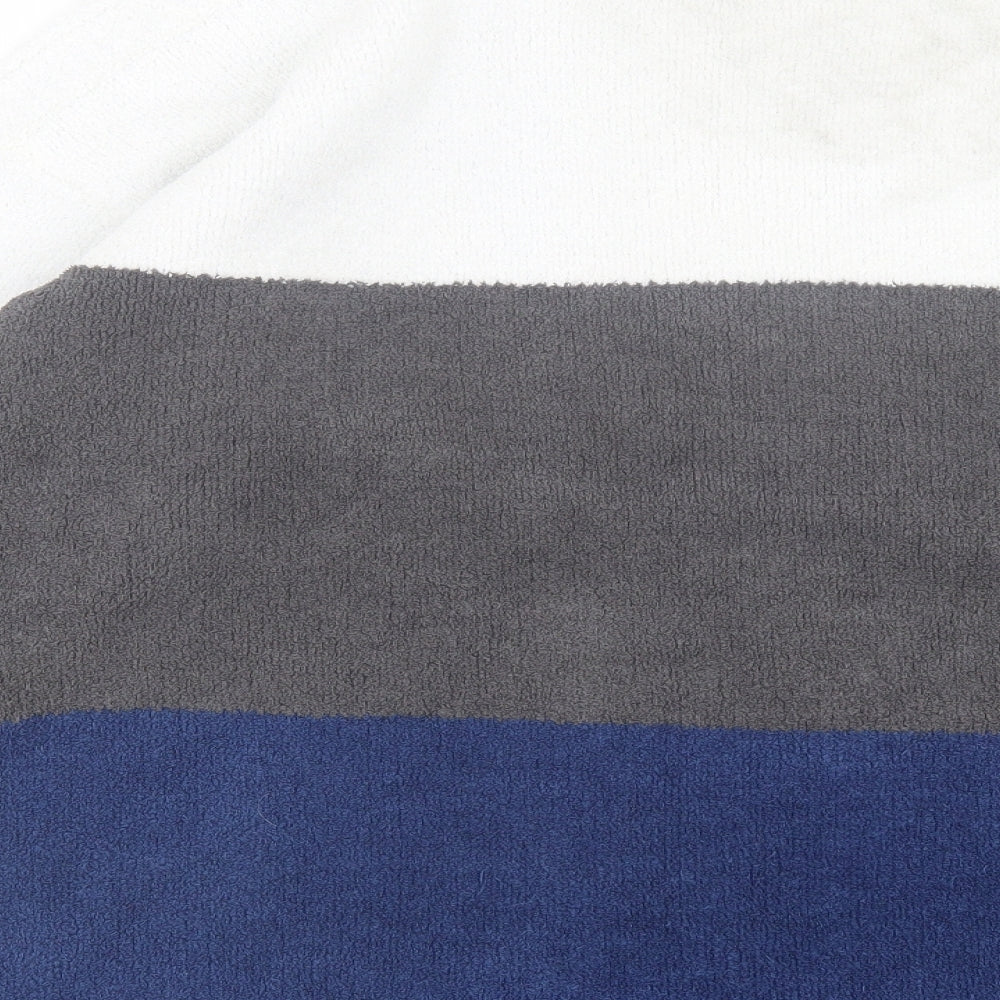 arista Womens Blue Crew Neck Striped Polyester Pullover Jumper Size 18
