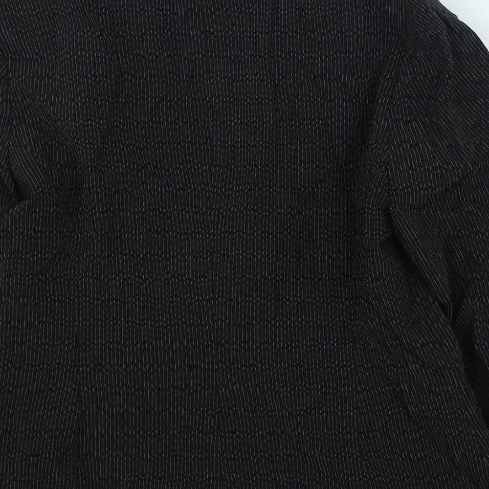 Bay Womens Black Striped Jacket Size 12