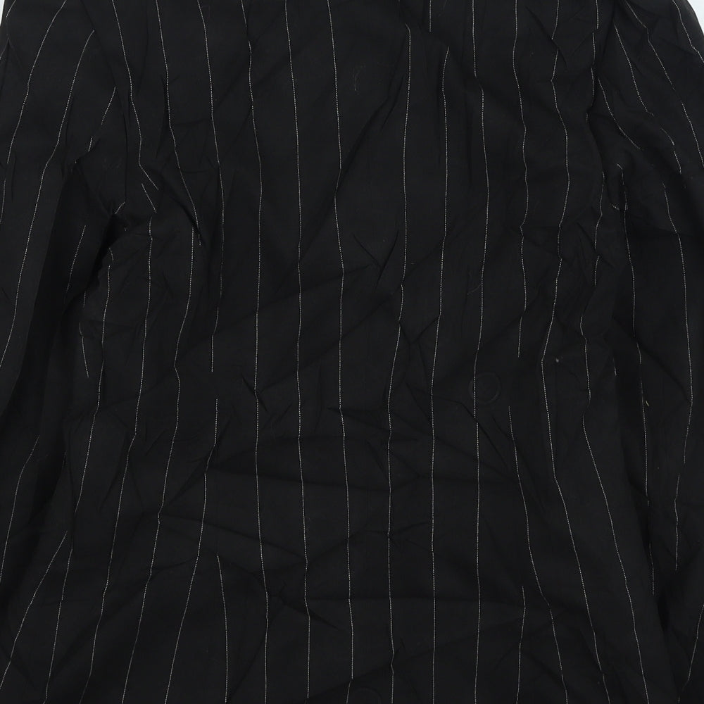 Warehouse Womens Black Striped Jacket Size 10