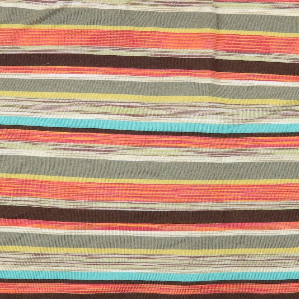 Country Casuals Petite Womens Multicoloured V-Neck Striped Viscose Cardigan Jumper Size XL