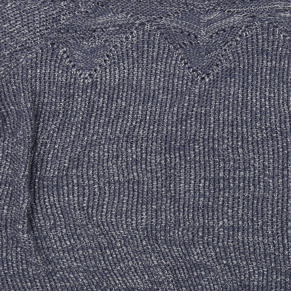 Principles Womens Blue Crew Neck Acrylic Pullover Jumper Size 16