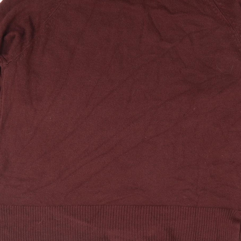 Papaya Womens Brown Round Neck Acrylic Pullover Jumper Size 12