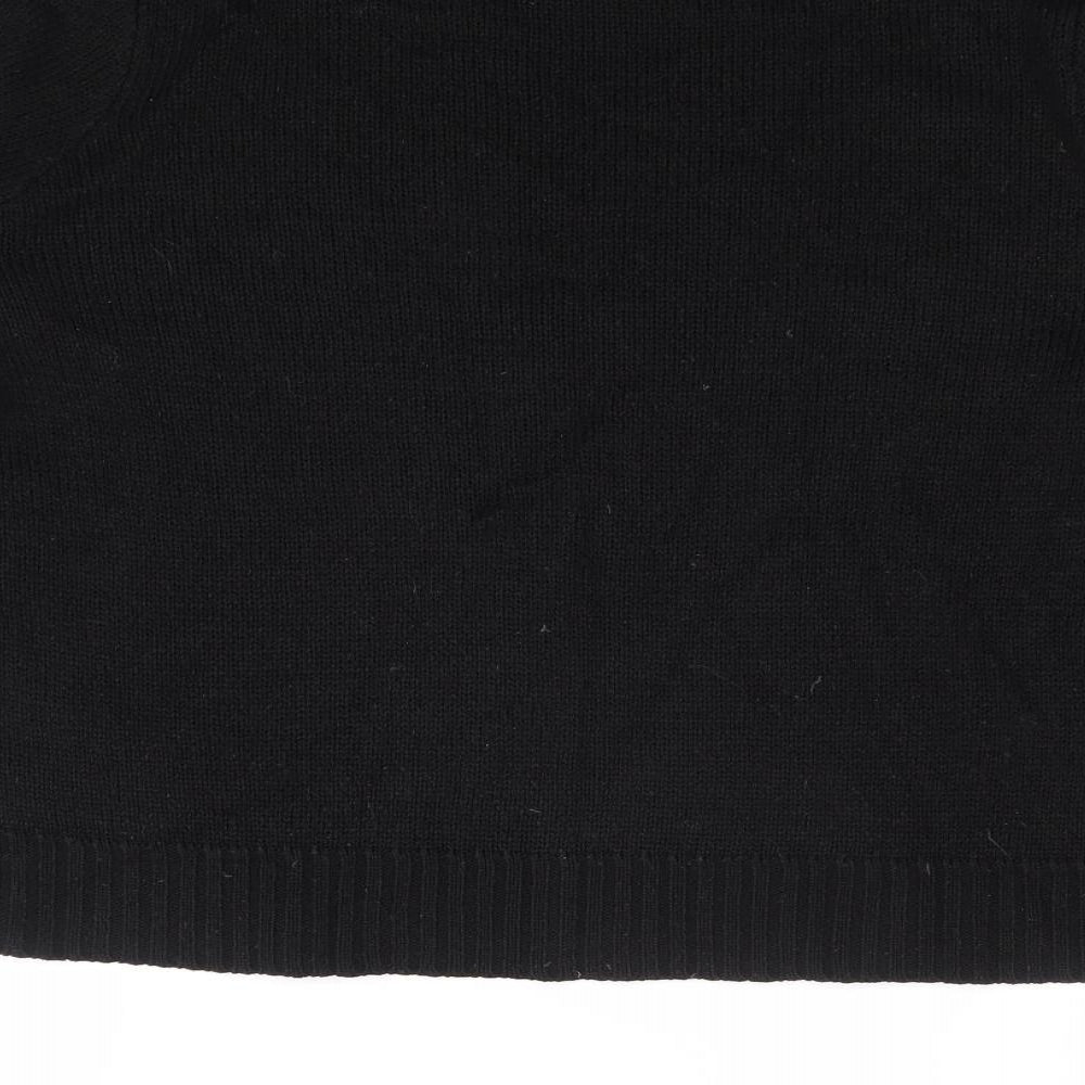 H&M Womens Black Round Neck Acrylic Pullover Jumper Size M