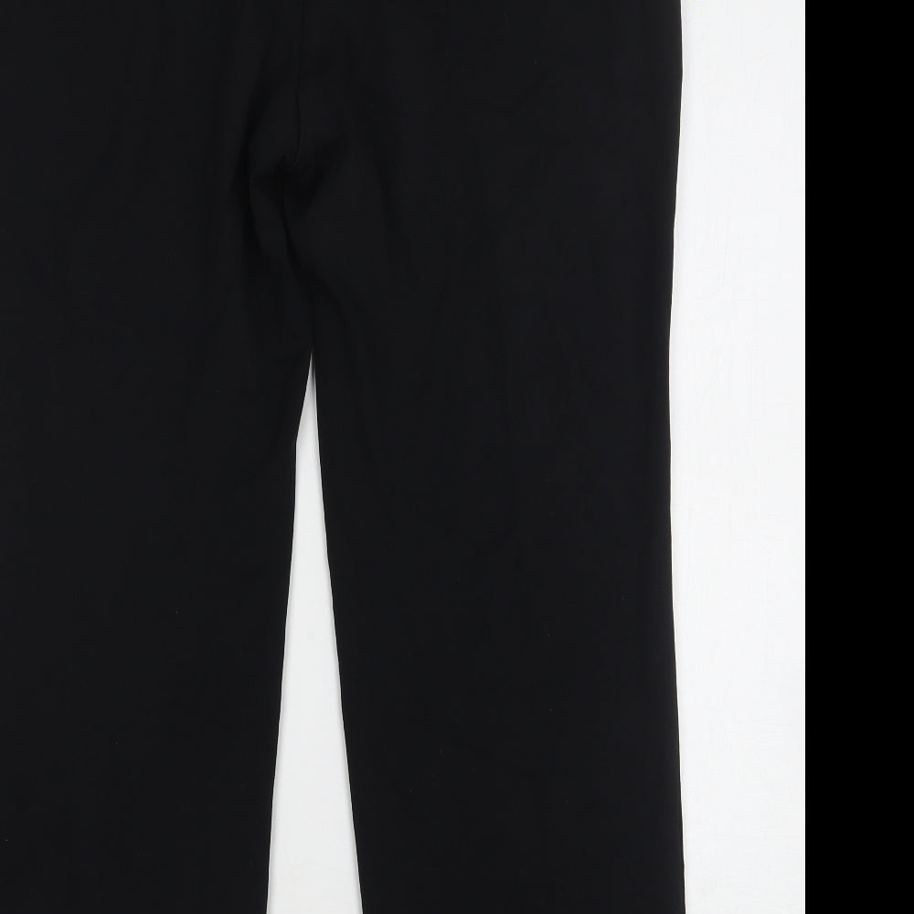Marks and Spencer Womens Black Viscose Trousers Size 16 L28 in Regular