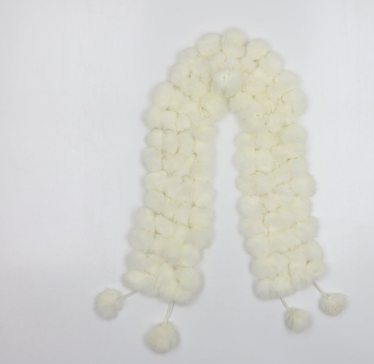 Preworn Girls Ivory Polyester Scarf Scarves & Wraps Size Regular
