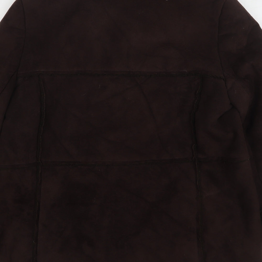 Minuet Womens Brown Overcoat Coat Size 12