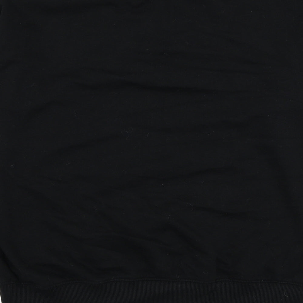 Divided by H&M Womens Black Cotton Pullover Sweatshirt Size M Pullover - Slogan