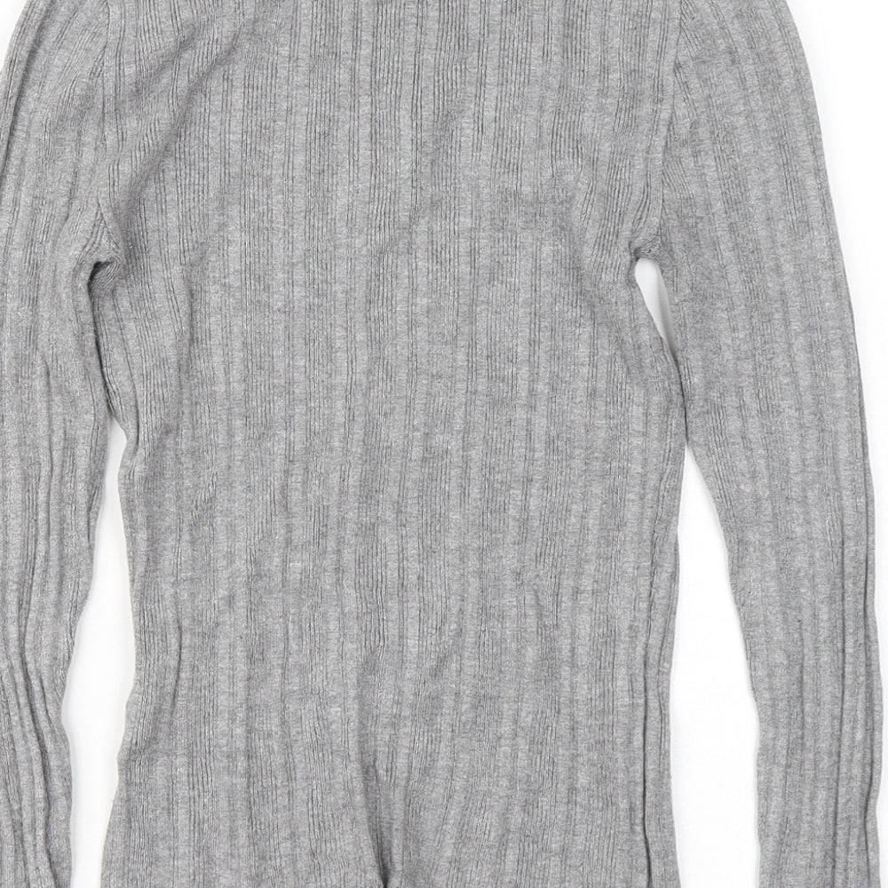 Atmosphere Womens Grey Round Neck Viscose Pullover Jumper Size 14