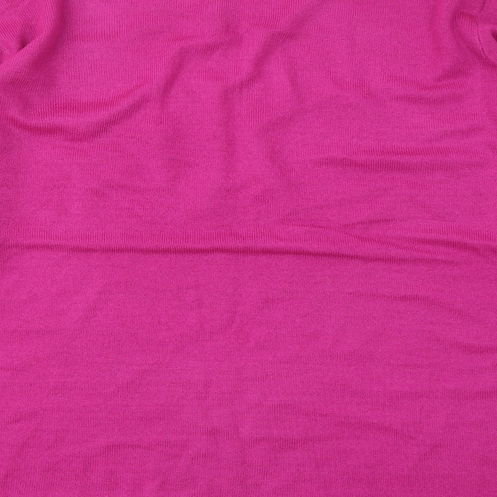 ARISTA Womens Pink Round Neck Acrylic Pullover Jumper Size 14