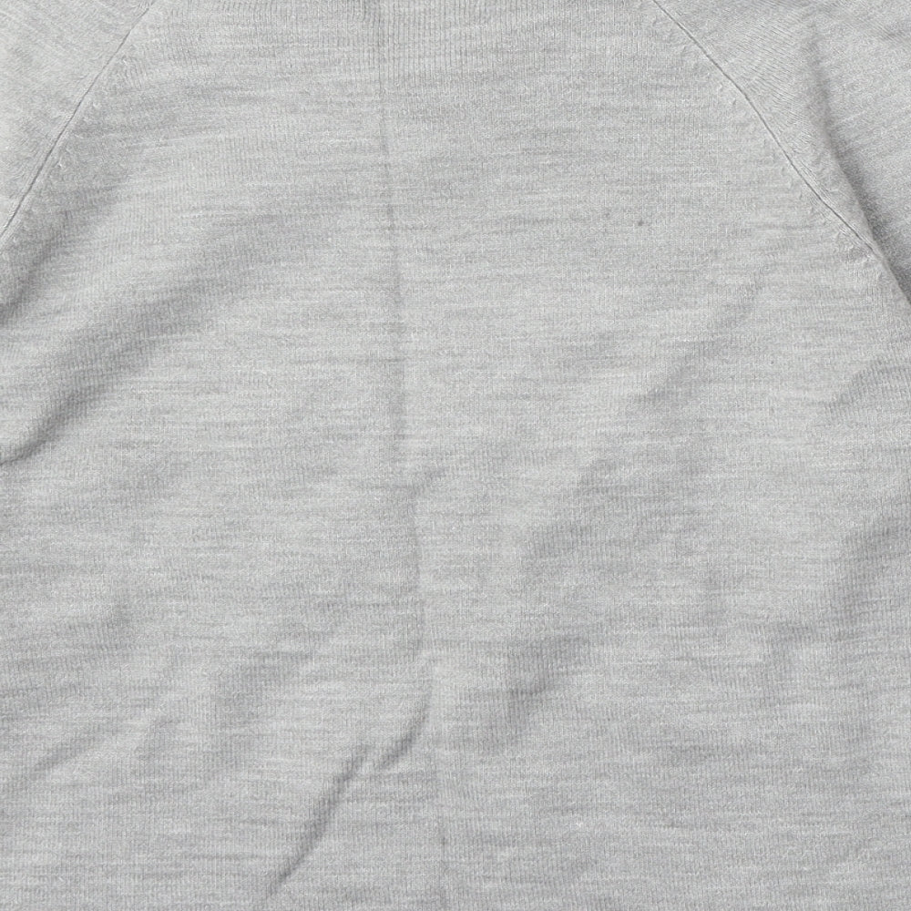 Ann Marie Womens Grey Round Neck Acrylic Pullover Jumper Size XL