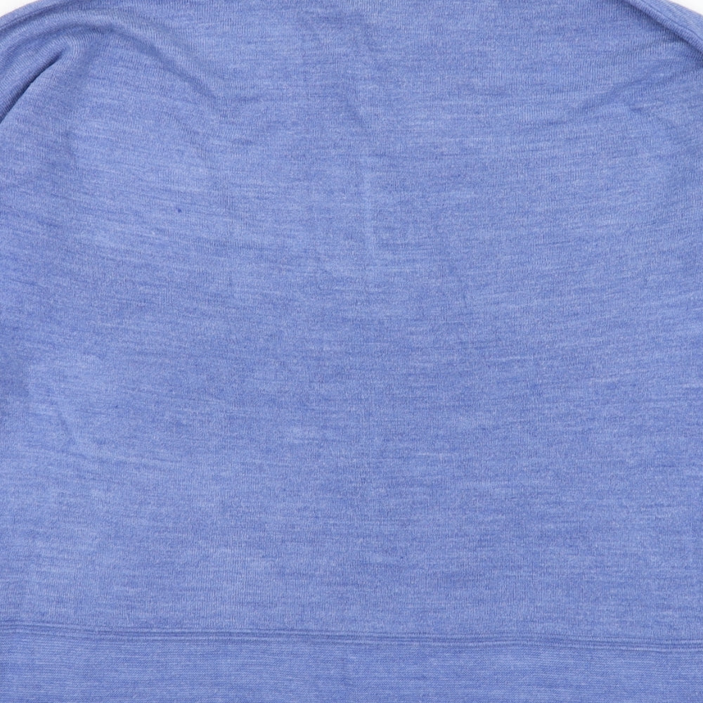 Vida Vi Womens Blue High Neck Acrylic Pullover Jumper Size L