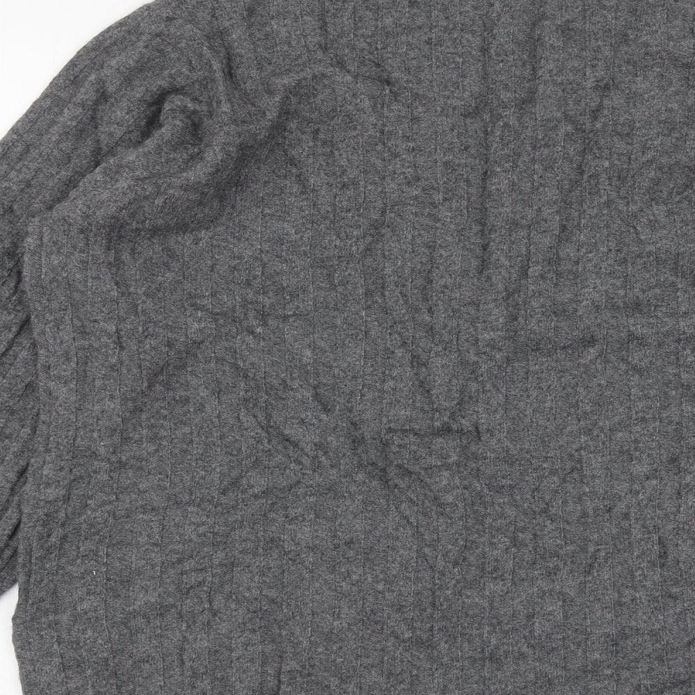 Zara Womens Grey Roll Neck Polyamide Pullover Jumper Size M