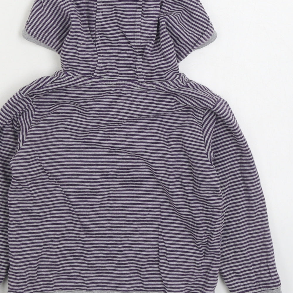 Marks & Spencer Boys Grey 100% Cotton Pullover Hoodie Size 2-3 Years Lace Up