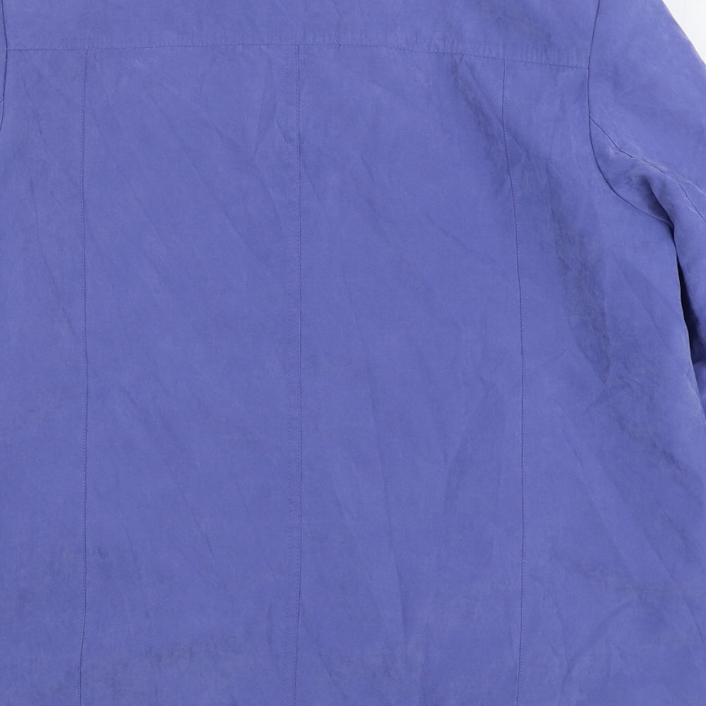 Isle Womens Blue Jacket Size 14 Button
