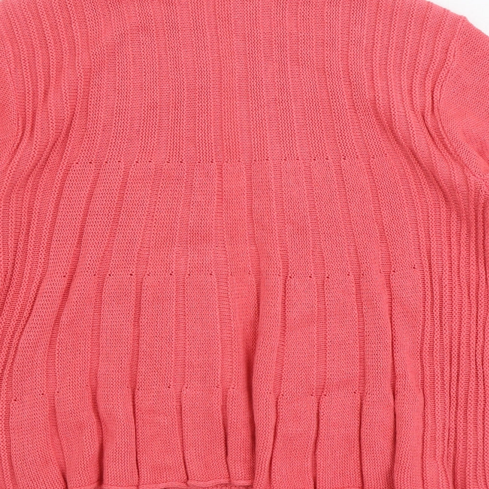Casamia Womens Pink V-Neck Acrylic Cardigan Jumper Size S