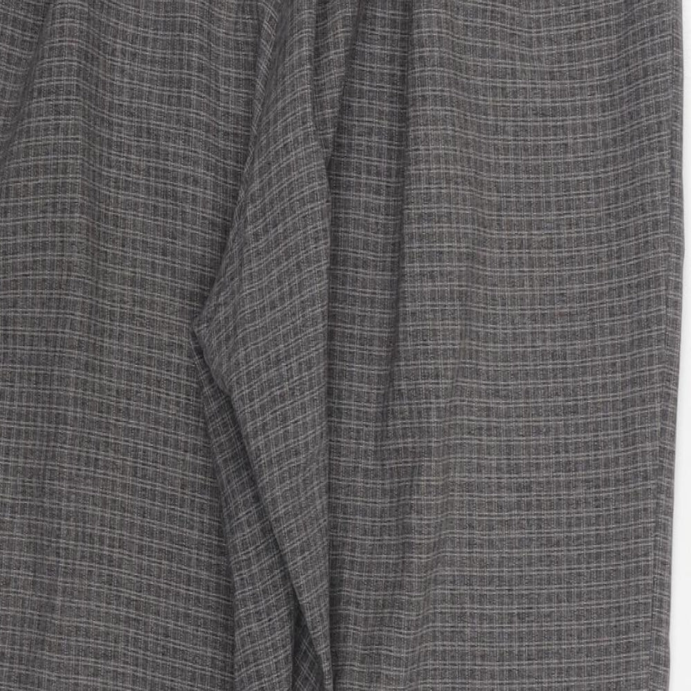 Bonmarché Womens Grey Polyester Trousers Size 14 L27 in Regular