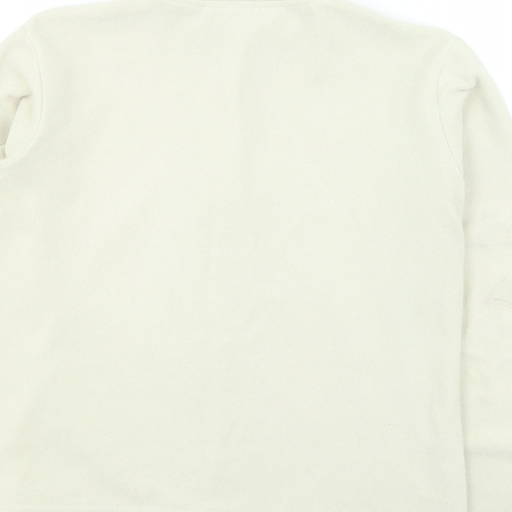 Kiabi Womens Beige High Neck Polyester Full Zip Jumper Size 12
