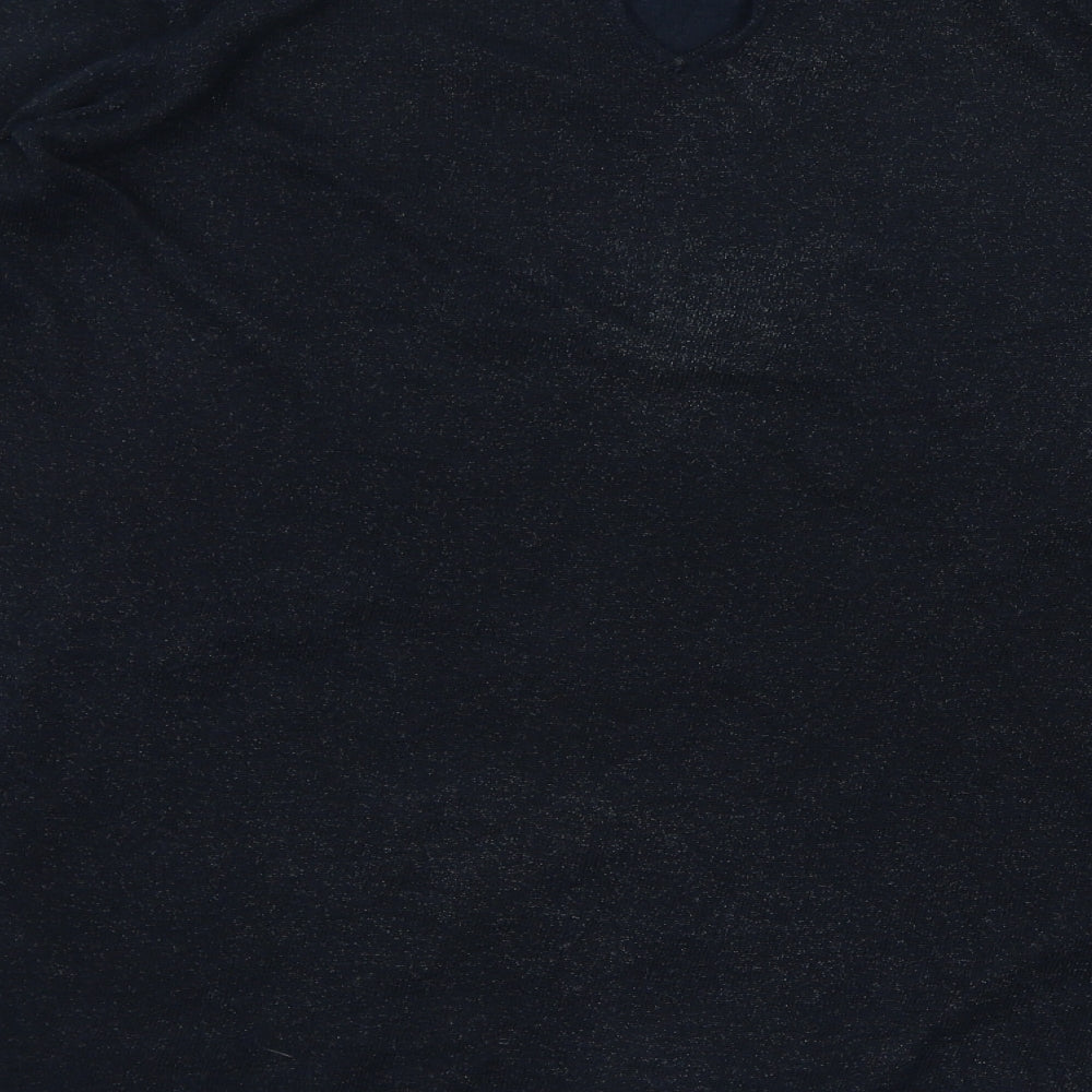 NEXT Womens Blue Round Neck Viscose Pullover Jumper Size 14