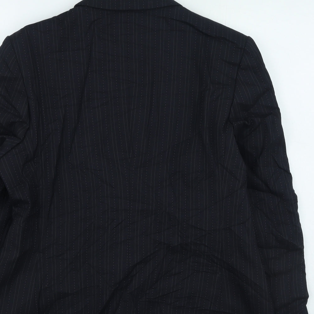 NEXT Womens Blue Striped Jacket Size 14