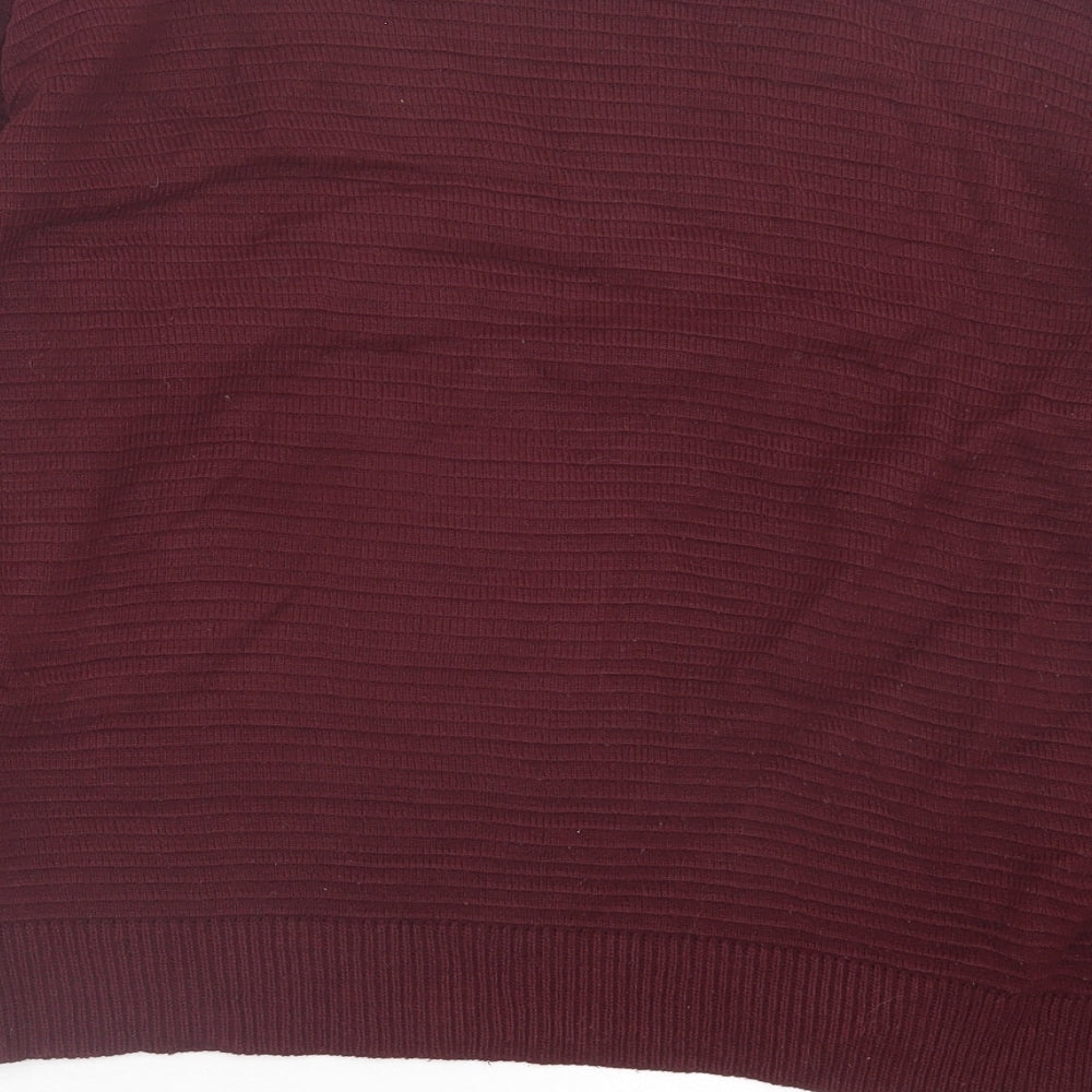 New Look Womens Purple Crew Neck Acrylic Pullover Jumper Size 8