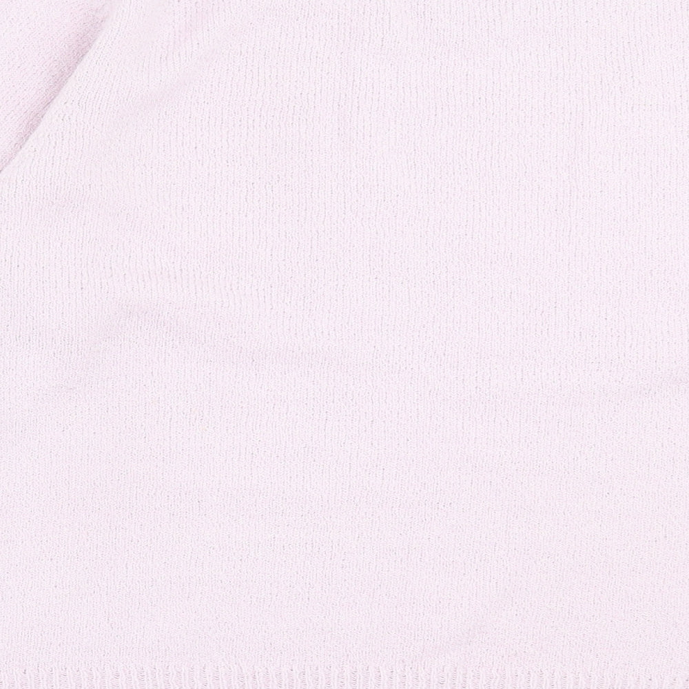 Bonmarché Womens Pink Crew Neck Acrylic Pullover Jumper Size L