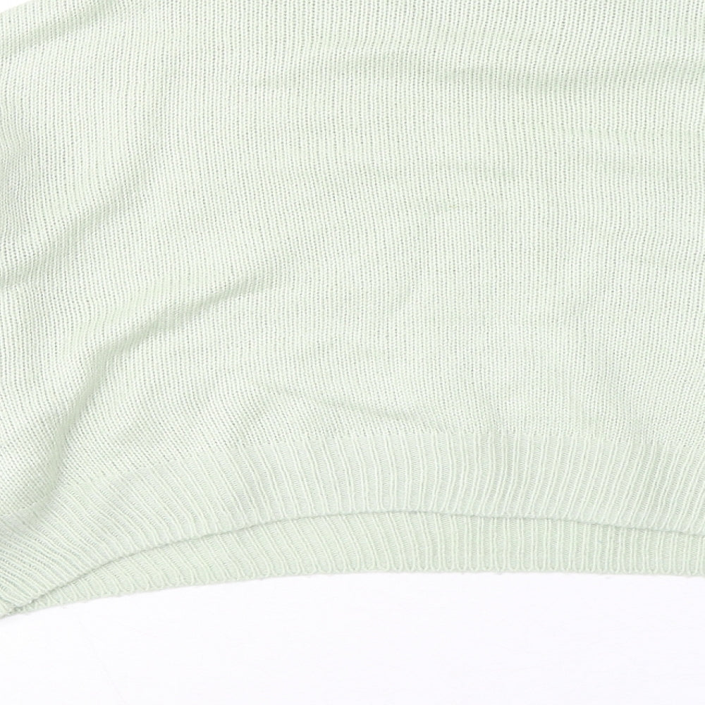 Divided by H&M Womens Green Mock Neck Acrylic Pullover Jumper Size S
