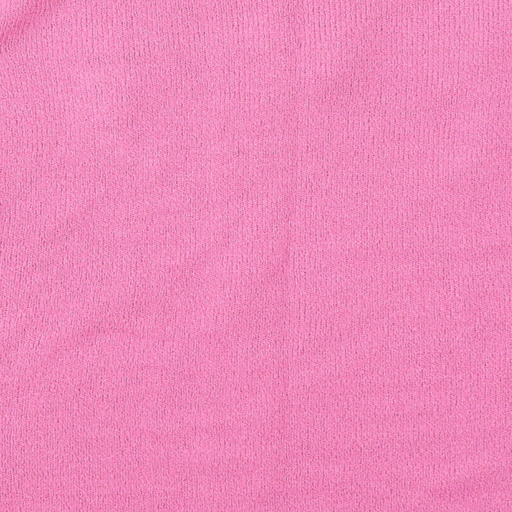 EWM Womens Pink Round Neck Acrylic Pullover Jumper Size 14