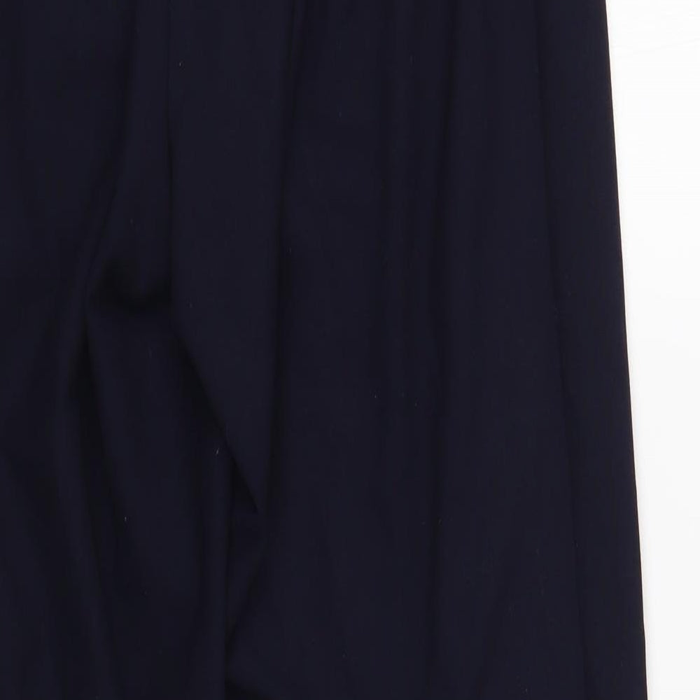 Essence Womens Blue Polyester Trousers Size 16 L27 in Regular