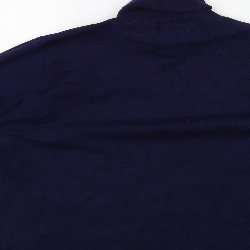 Signature Experience Womens Blue Roll Neck Viscose Pullover Jumper Size XL