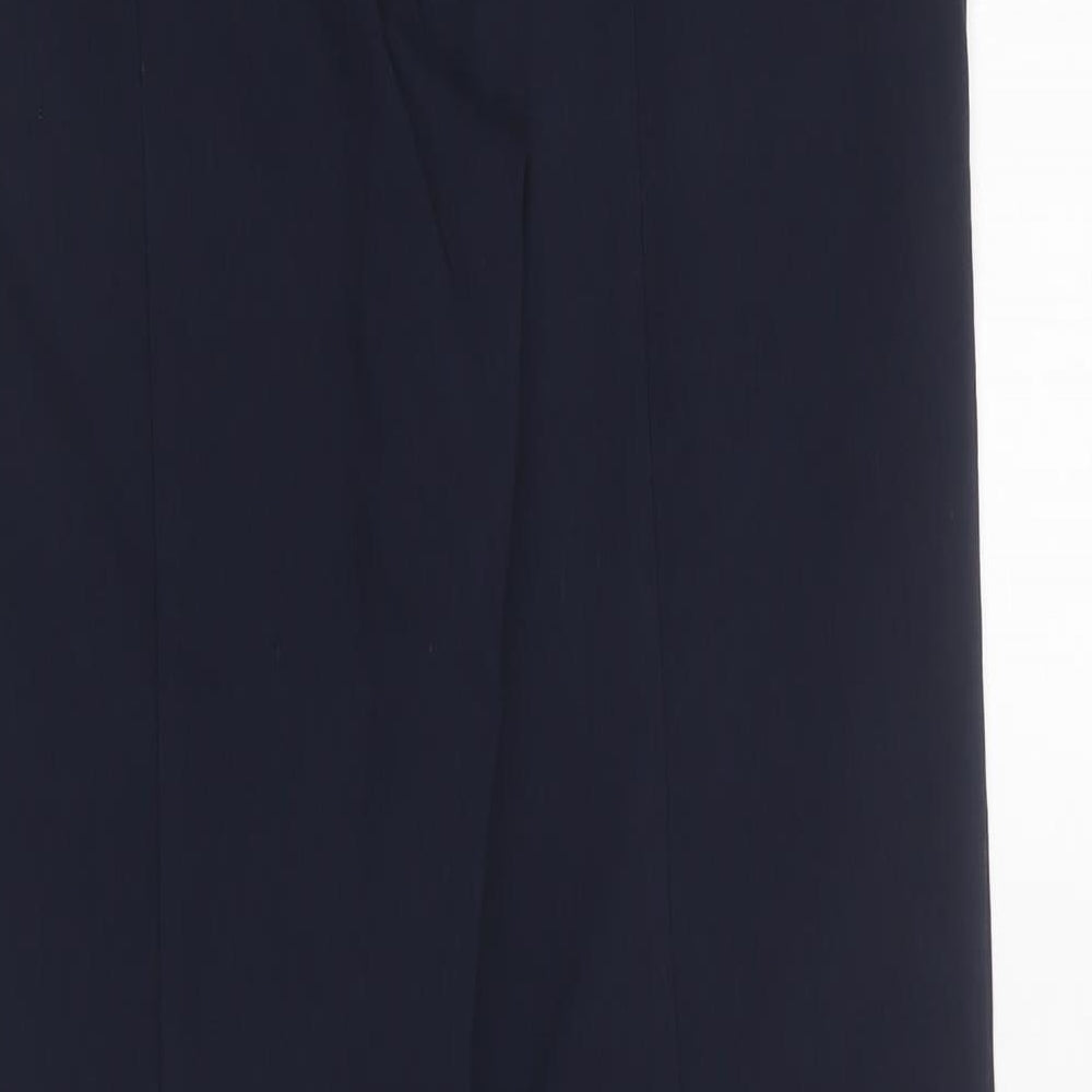 Gallery Womens Blue Viscose Carrot Trousers Size 12 L27 in Regular