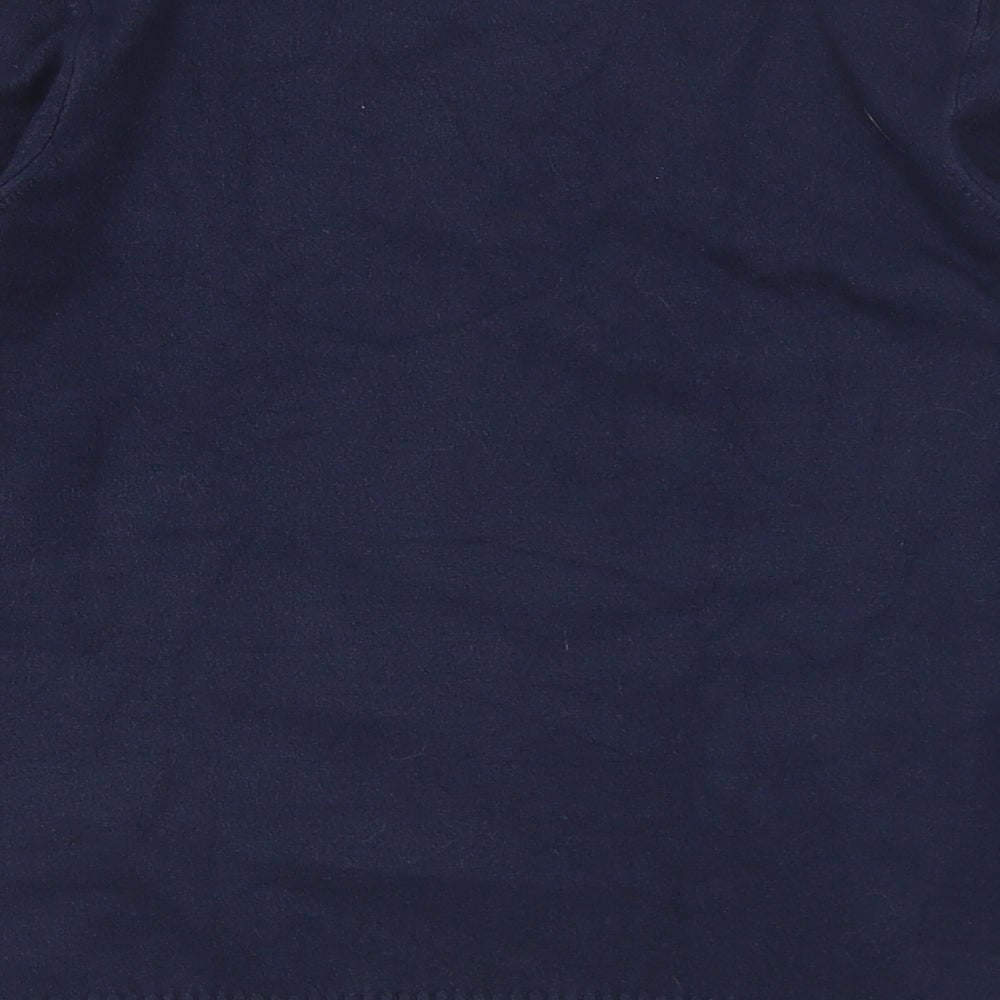 Marks & Spencer Womens Blue V-Neck Acrylic Pullover Jumper Size 12