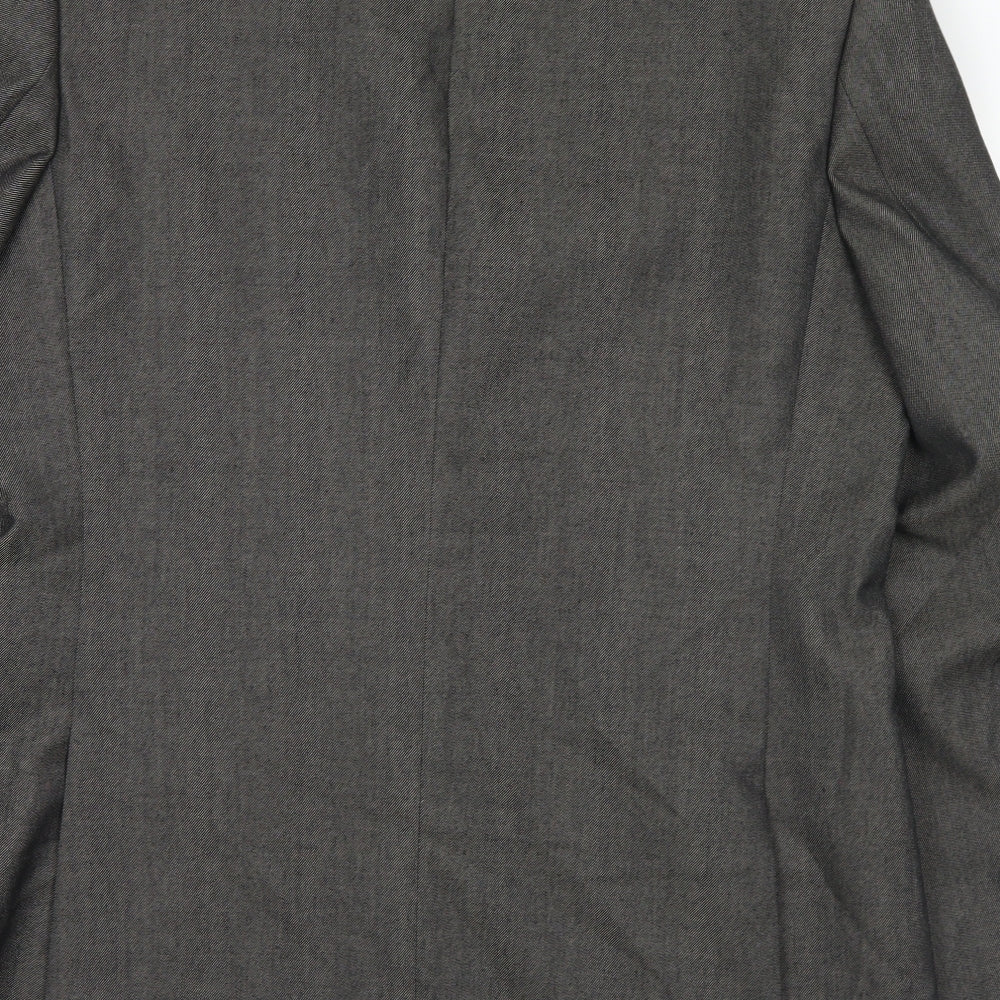Burton Mens Grey Polyester Jacket Suit Jacket Size 42