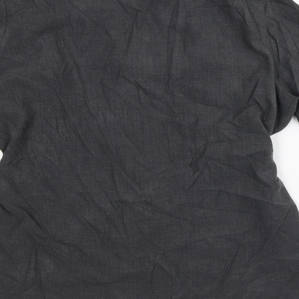 XRose Womens Grey Polyester Tunic Button-Up Size 20 V-Neck