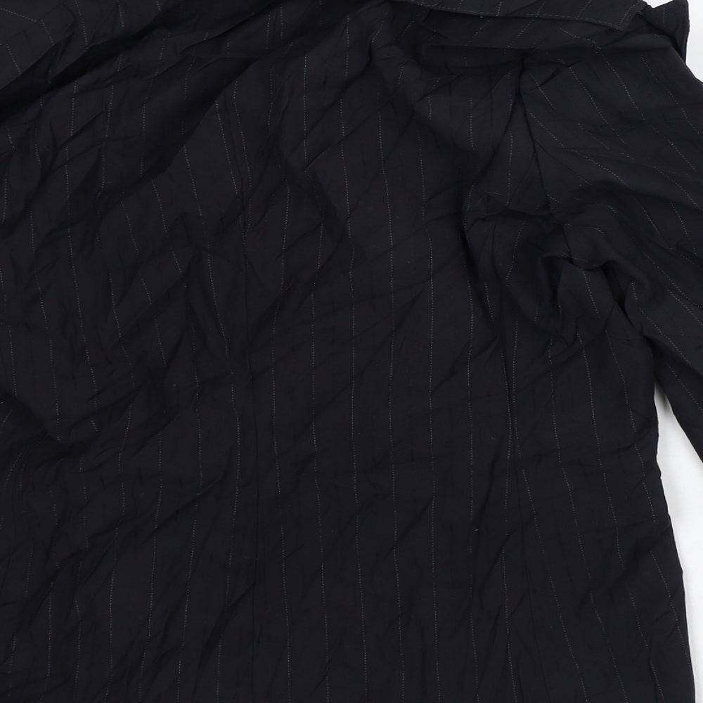 Debenhams Womens Black Striped Jacket Blazer Size 16