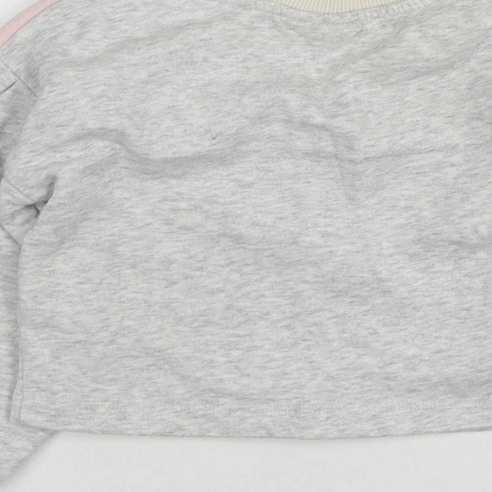 Matalan Girls Multicoloured Colourblock Cotton Pullover Sweatshirt Size 6 Years
