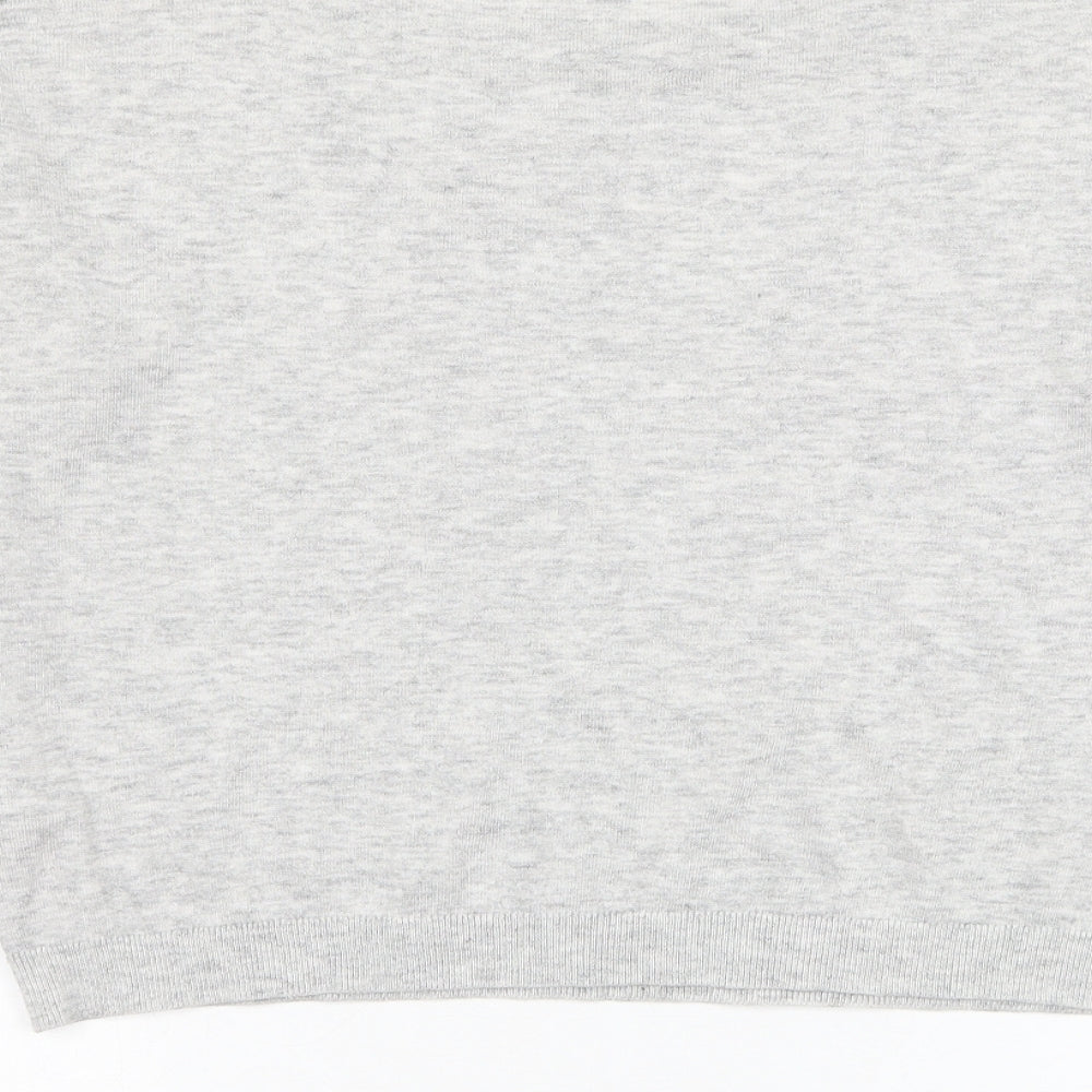 Topshop Womens Grey Round Neck Polyester Pullover Jumper Size 10