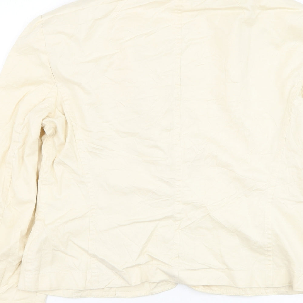 Laure! Womens Yellow Jacket Blazer Size 10 Button