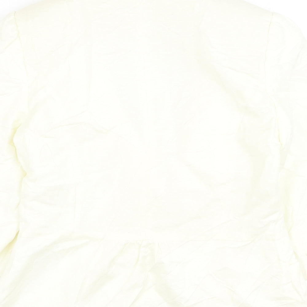 Kaliko Womens White Jacket Blazer Size 8 Button