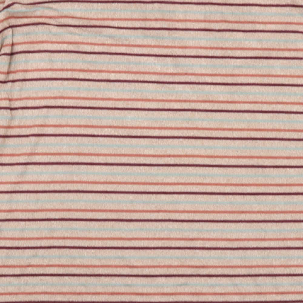 TU Womens Multicoloured High Neck Striped Polyester Pullover Jumper Size 18