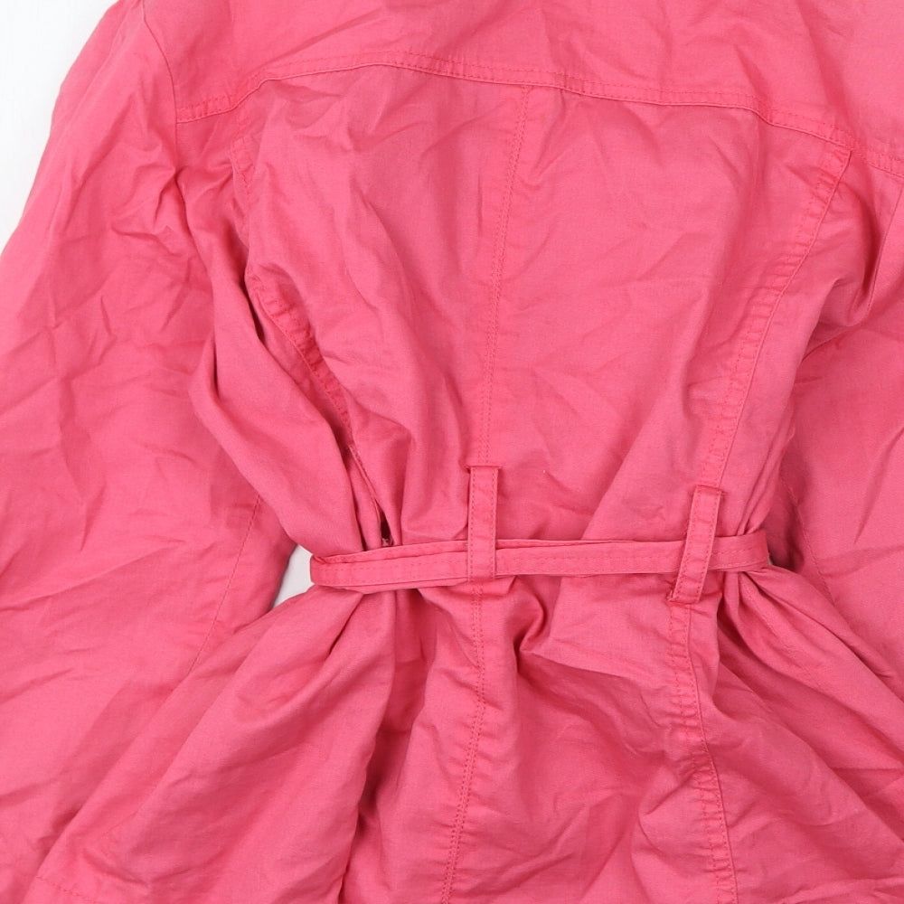 Dunnes Stores Womens Pink Trench Coat Coatigan Size 10