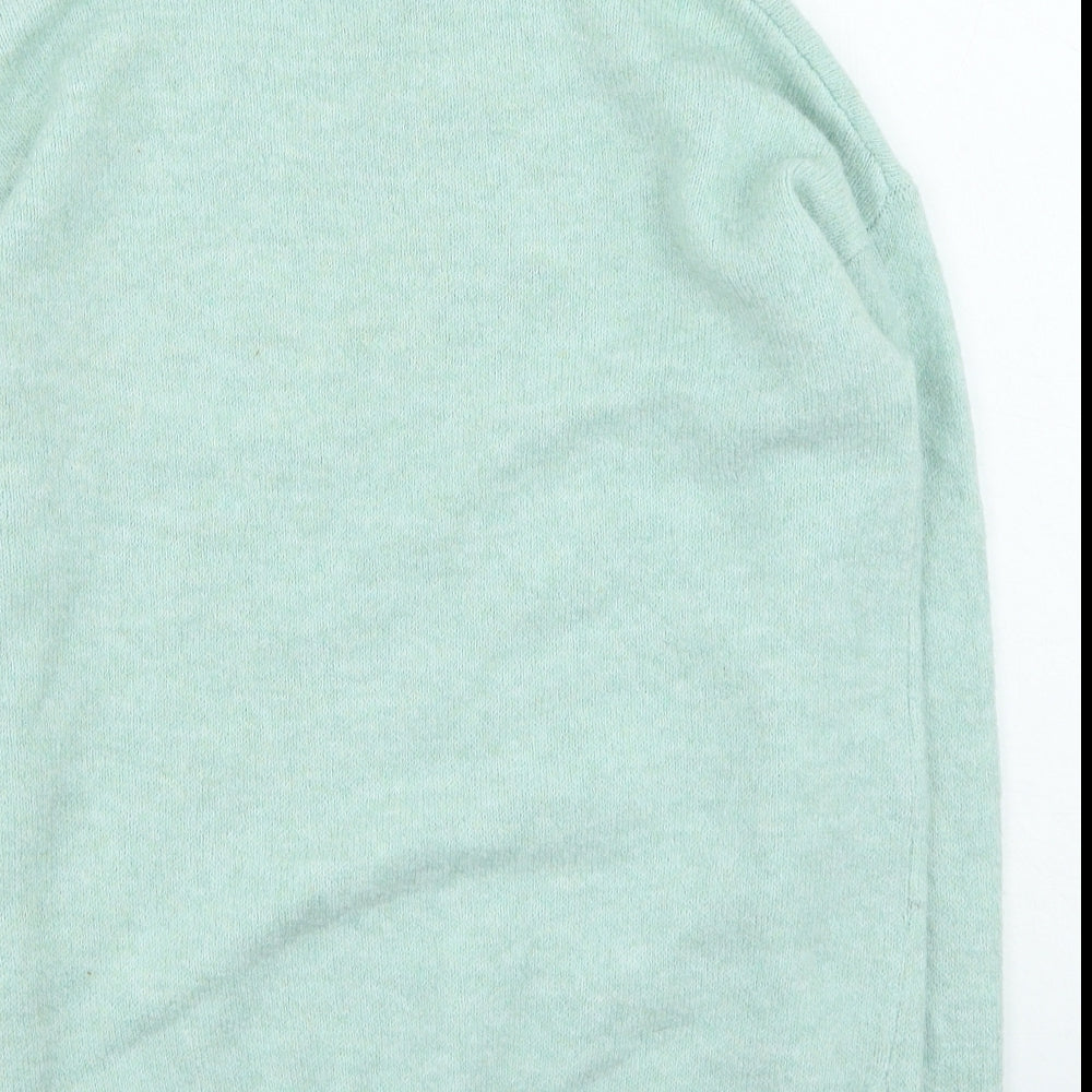 TU Womens Green High Neck Acrylic Pullover Jumper Size 10
