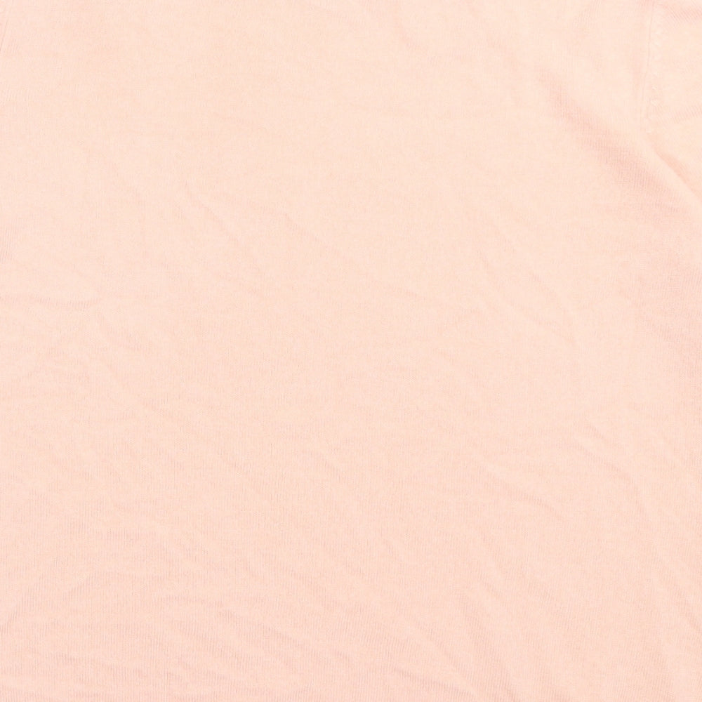 Bonmarché Womens Pink Acrylic Basic T-Shirt Size 18 Crew Neck