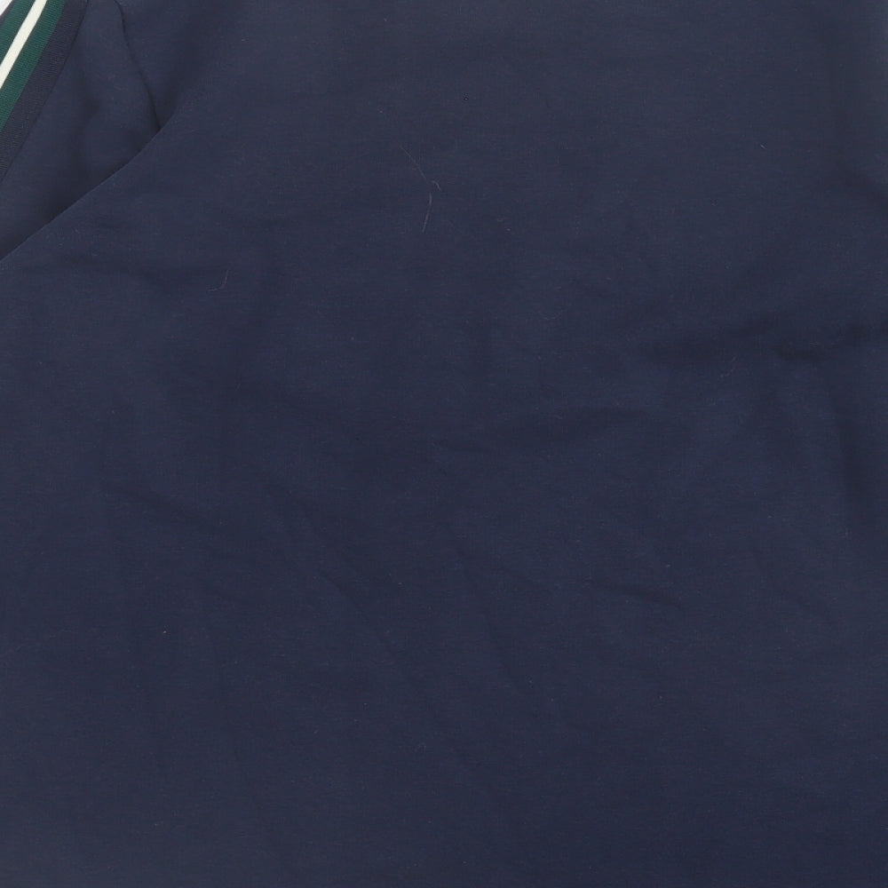 Marks & Spencer Womens Blue Striped Cotton Pullover Sweatshirt Size 8 Pullover